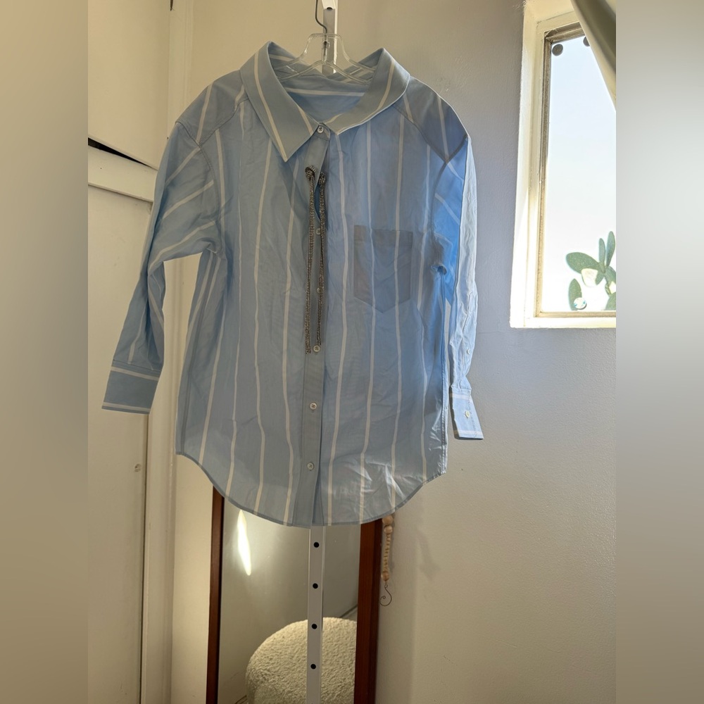 AUTHENTIC Alexander wang shirt with diamond halter neck detail FIRM PRICE - Picture 12 of 15